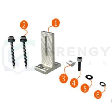 Pince de pieds en T pour rayonnage solaire