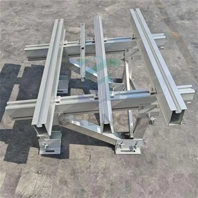 Rayonnage au sol en aluminium pour panneaux solaires