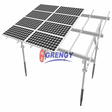 Supports solaires au sol en acier HDG avec piles à vis