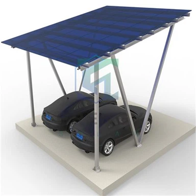 Abri d'auto à panneaux solaires résidentiels