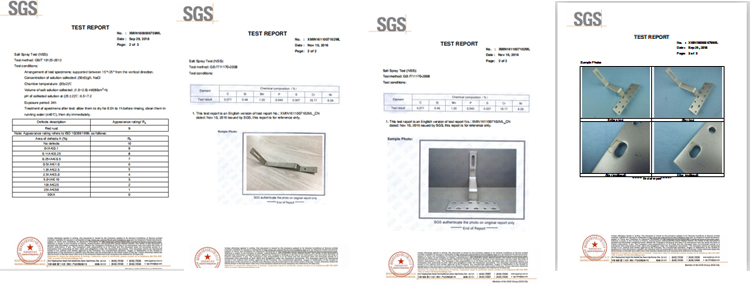SGS solar pv panel mounting systems