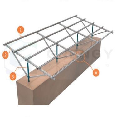 ground screw racking with single pole(001)
