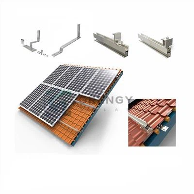 Crochet de toit en tuile solaire pour montage latéral