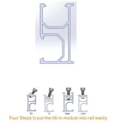 L Feet Solar Metal Roof Mounting Structure