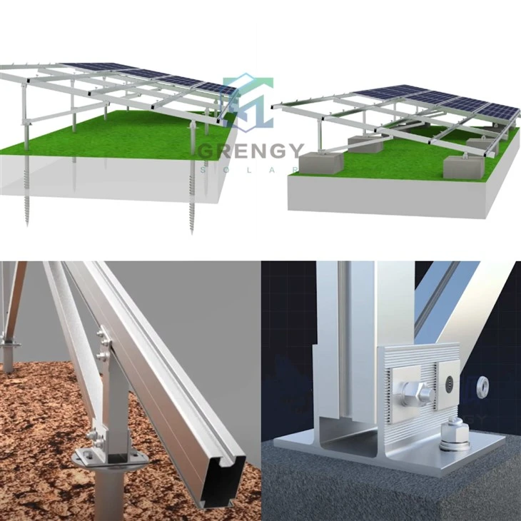 Cadre de panneau solaire photovoltaïque monté au sol