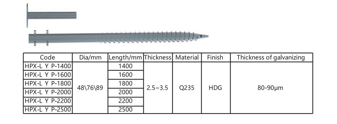 Galvanized Steel Solar Ground Screw Piles adjustable Galvanized Steel Solar Ground Screw Piles adjustable