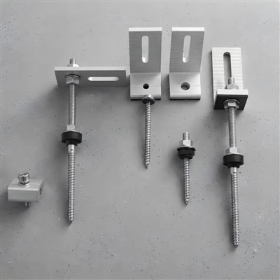 Support de toit solaire en aluminium avec pied en L
