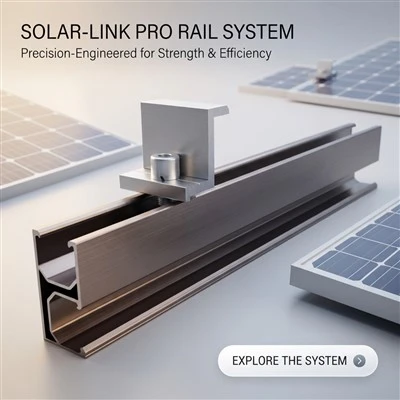 Rail de guidage en aluminium anodisé