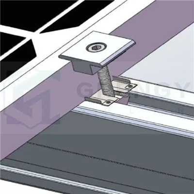 Optimisez le LCOE de votre projet avec une pince centrale et une pince d'extrémité pour montage sur panneau solaire en aluminium de précision