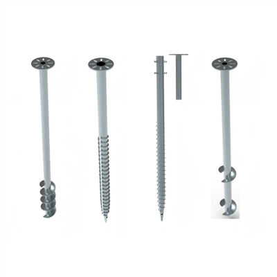 Pieux solaires vissés au sol galvanisés