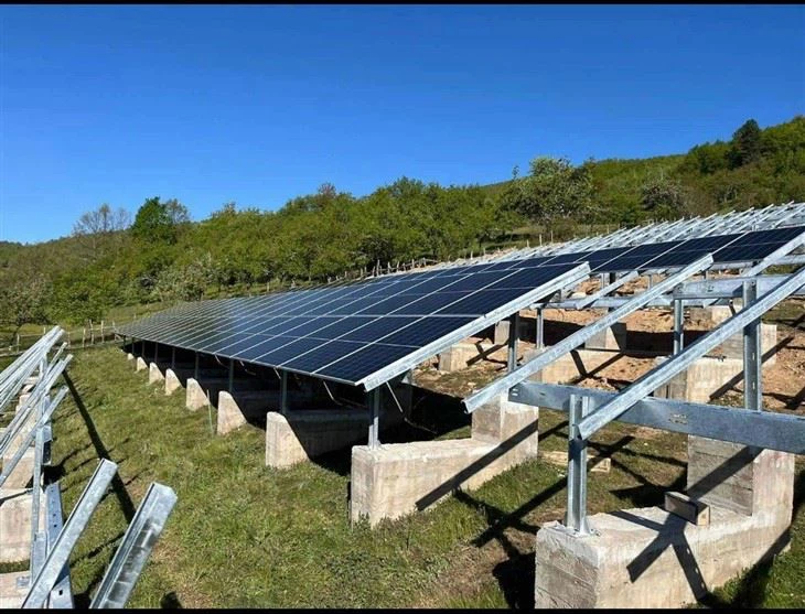 Solar Ground Mounting Systems With Concrete Foundation price