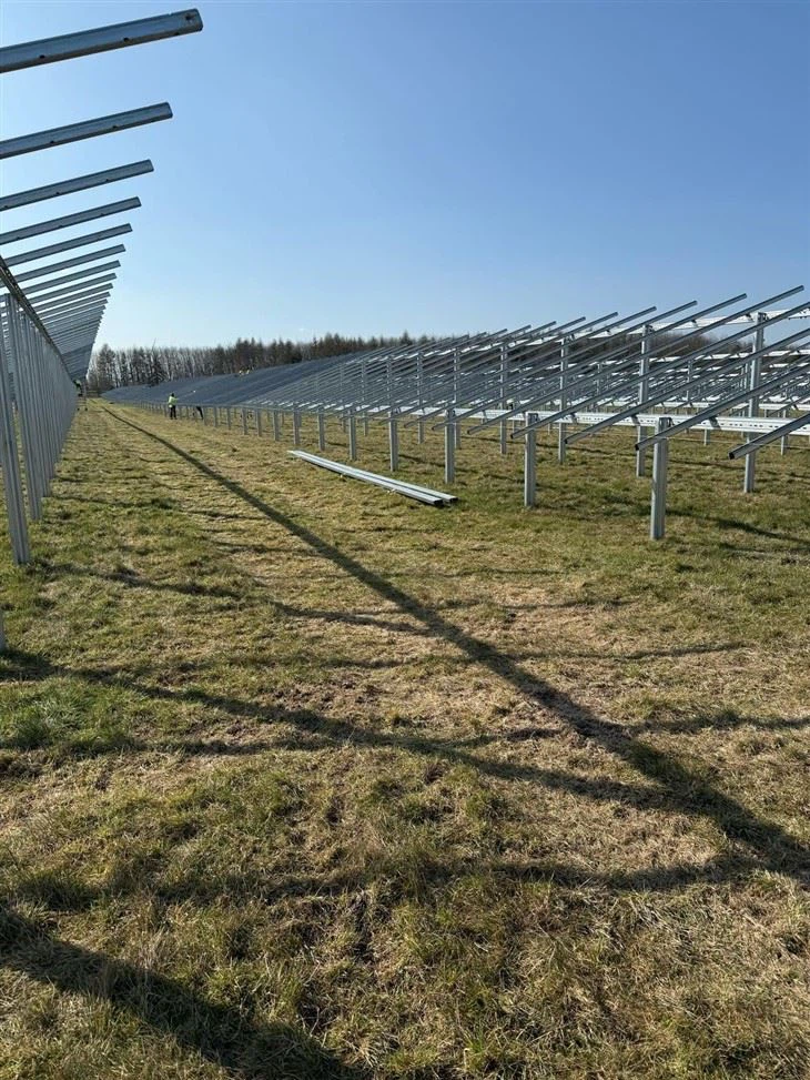 ZAM Coated Steel Solar Rack Ground Mount factory